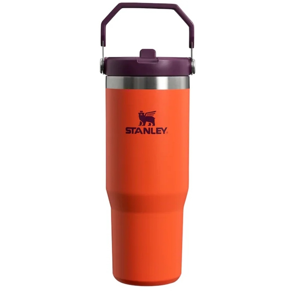 Stanley Vibrant Orange Mug with Purple Lid 'Brand New' NWOT